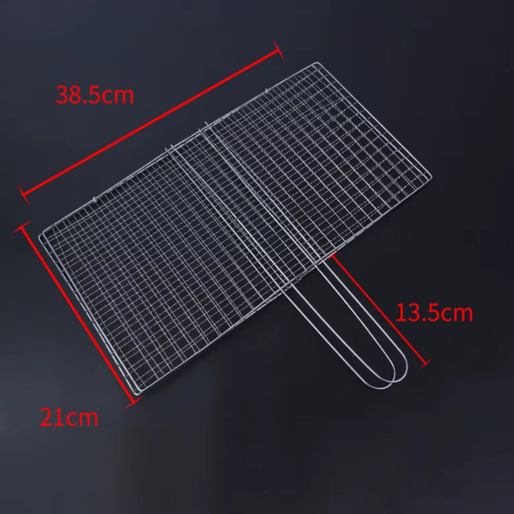 Portable Grill Basket BBQ Grill Basket Rolling Grilling Basket Stainless Steel Grill Mesh Useful Barbeque Grill Accessories