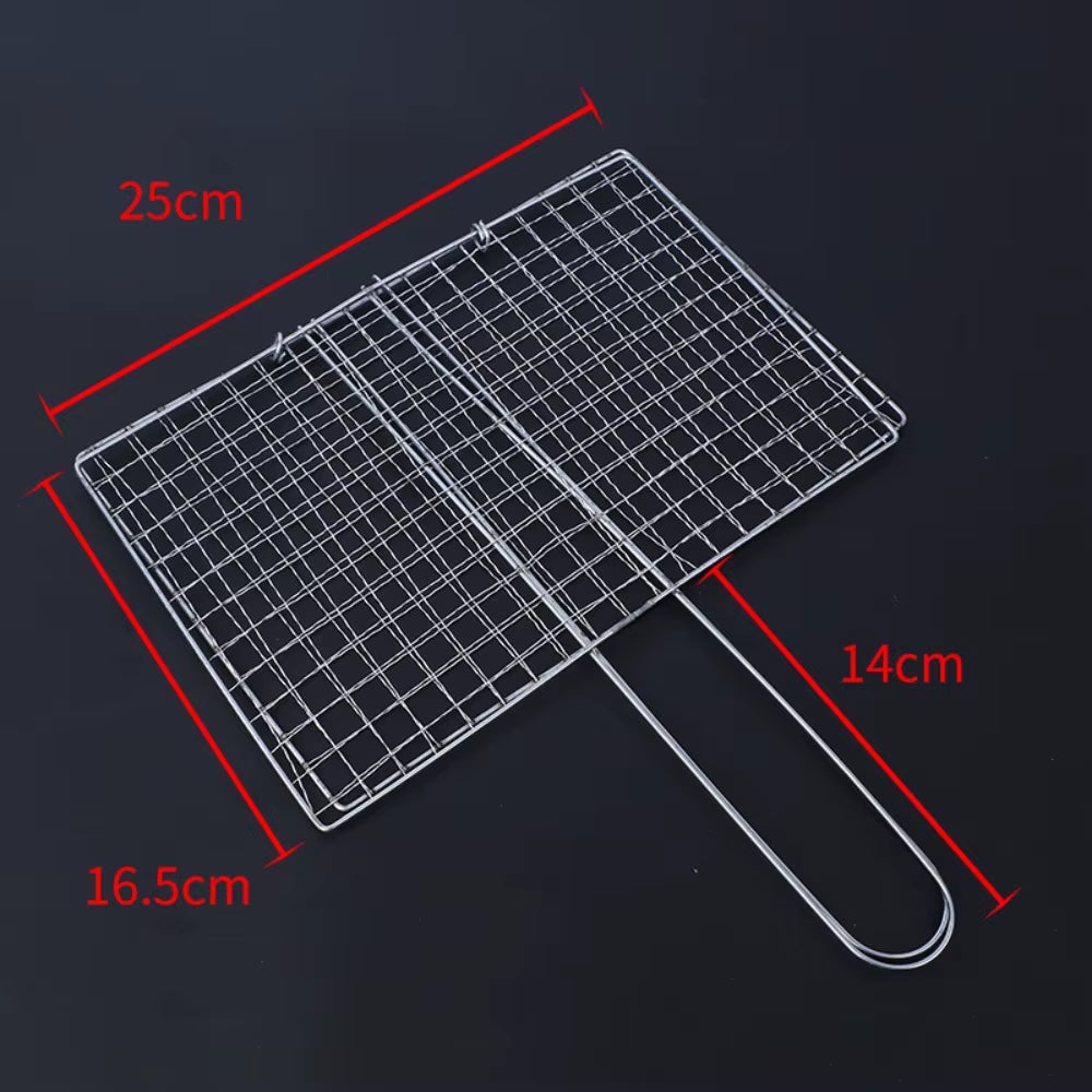 Portable Grill Basket BBQ Grill Basket Rolling Grilling Basket Stainless Steel Grill Mesh Useful Barbeque Grill Accessories
