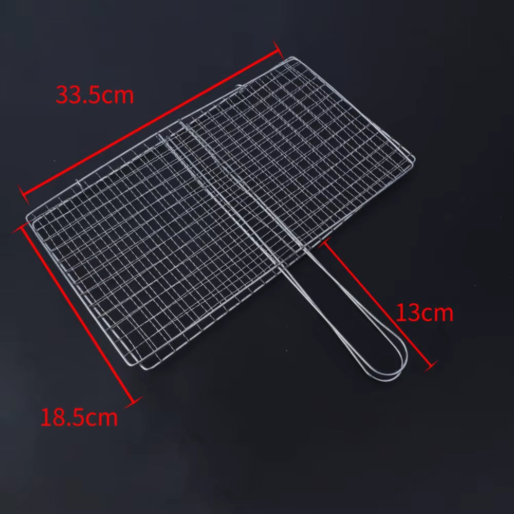 Portable Grill Basket BBQ Grill Basket Rolling Grilling Basket Stainless Steel Grill Mesh Useful Barbeque Grill Accessories