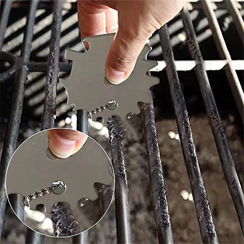 Portable Metal BBQ Grills Grate Cleaner Cleaning Barbecue Scraper Scrubber Tool Grill Cleaning Barbecue Cleaning Grill Scraper