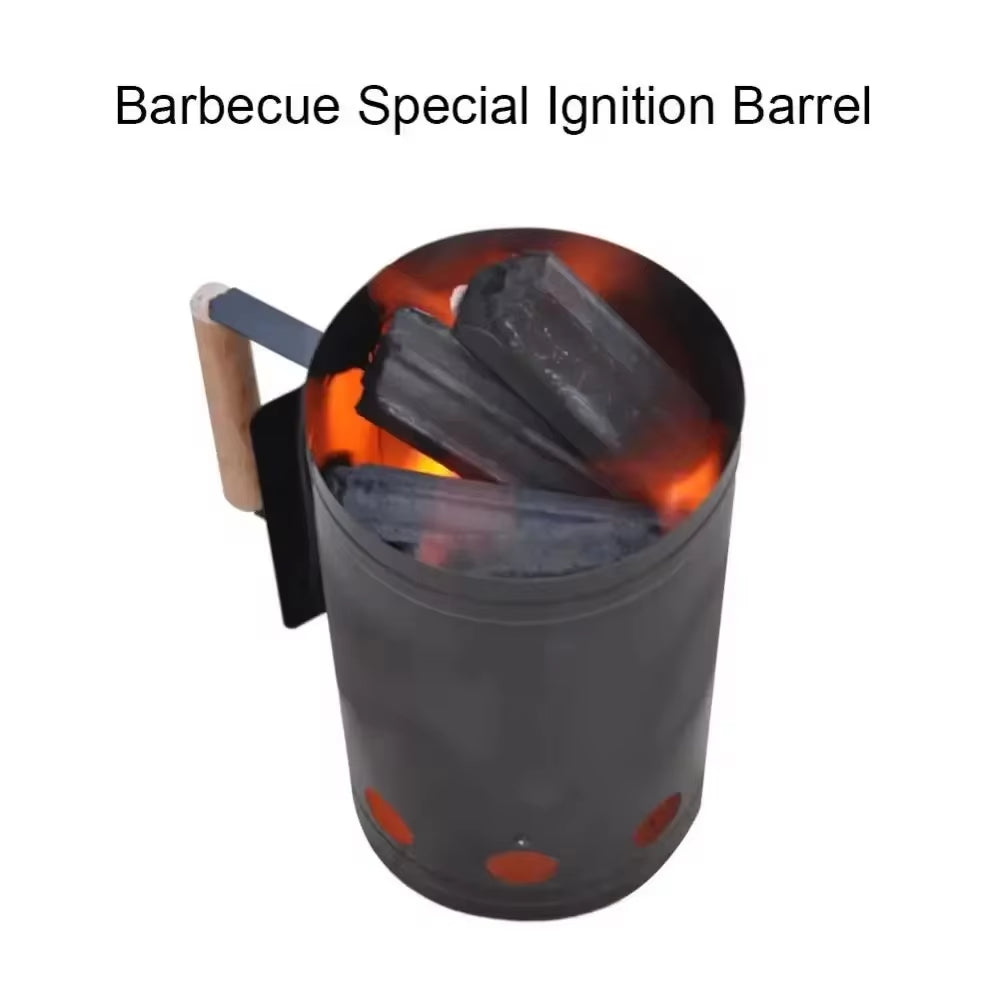 Chimney Quick Fire Coal Starter Can Lighting Barrel Camping Barbecue Can Charcoal Barrel Carbon Stove Charcoal Lighter
