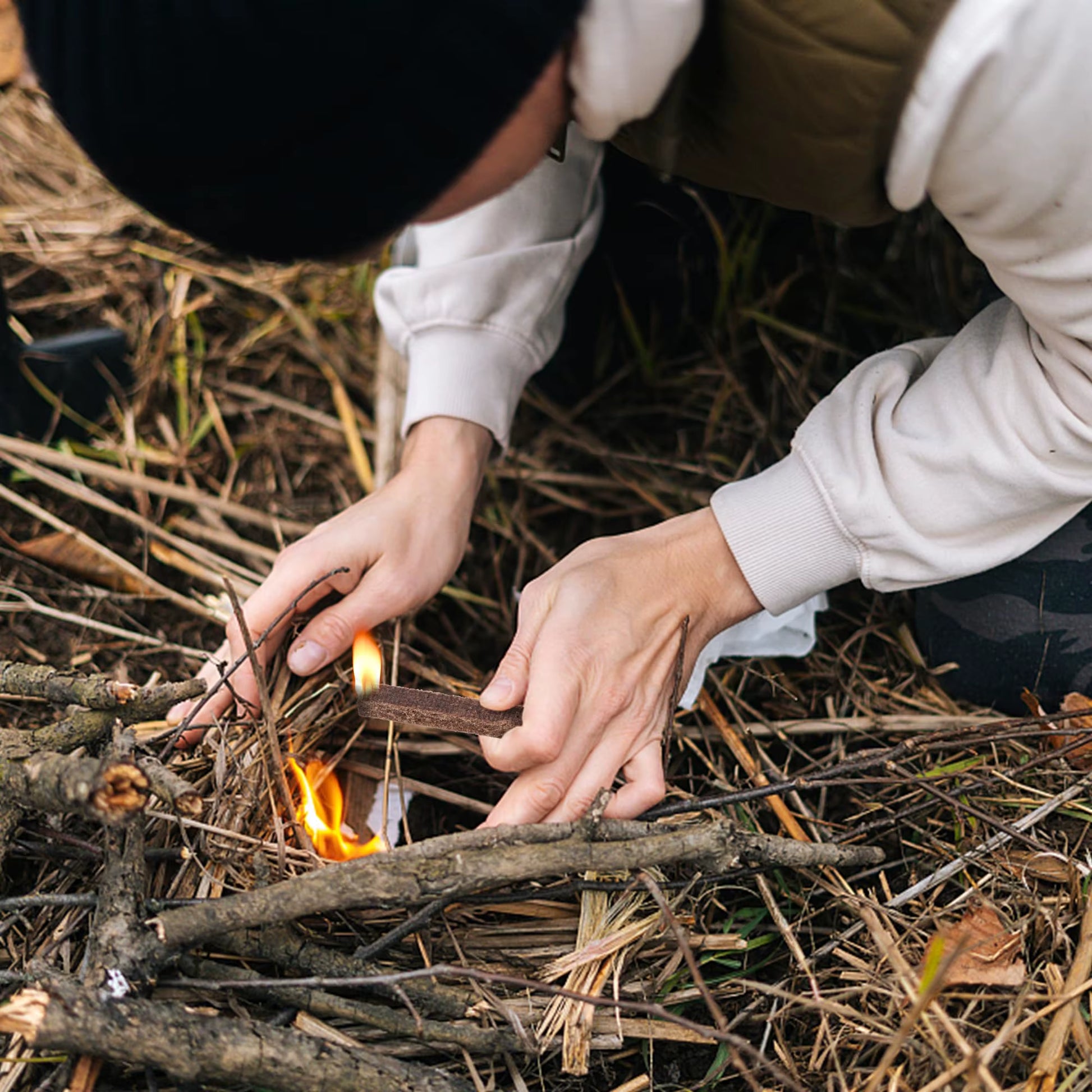 Camp Fire Charcoal Starter Sticks-Fire Charcoal Starters for Fireplace, Wood Stove, Grill, Charcoal Chimney, BBQ Accessories