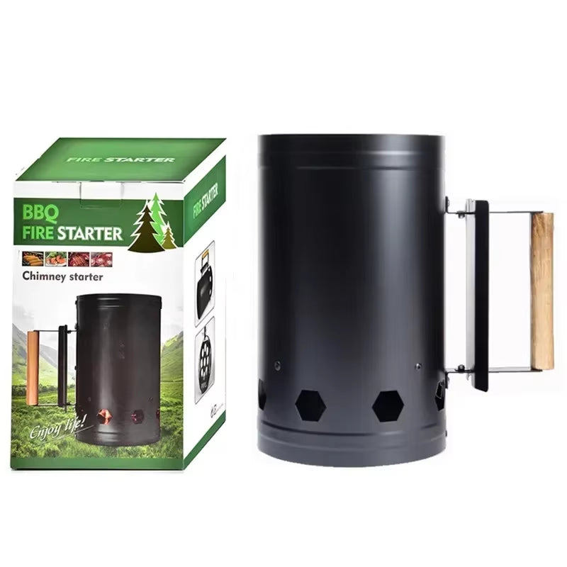Chimney Quick Fire Coal Starter Can Lighting Barrel Camping Barbecue Can Charcoal Barrel Carbon Stove Charcoal Lighter